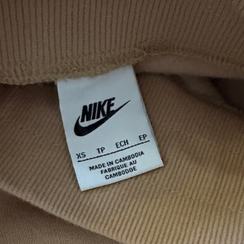 Nike Women’s Tan Joggers with White Swoosh - Picture 2 of 2